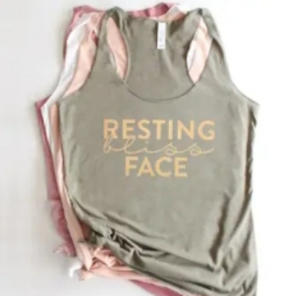 NWT RBF bliss green muscle racerback athletic yoga